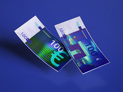 Finland Euro - 100€ Banknote Redesign aurora borealis blue currencies design designs dribbbleweeklywarmup euro europe finland geometry illustration minimal money moneystack neon redesign shape typography value weeklywarmup