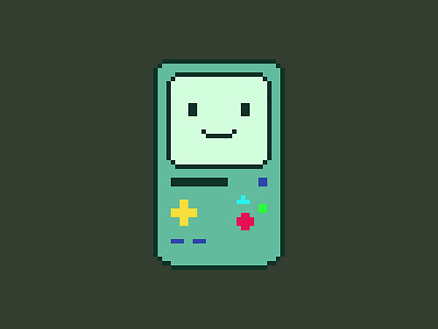 Retro BMO bmo finn flat gameboy illustration jake pixel