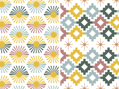 🌞Seven Deadly Suns 🌞 app branding color design drawing flat illustration geometric graphic design hand drawn illustration illustrator minimal pattern pattern making textile textile design textiles ui ux vector