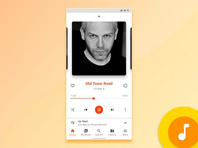 Google Audio adobexd audio exploration google google play music material design mobileapp mp3 music music app music player orange ux visual design