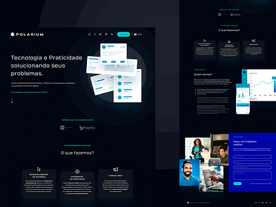 Polarium • One Page brand identity branding clean design form forms hover icon one page onepage ui ui ux ui design uidesign uiux ux ux design uxdesign vector webdesign
