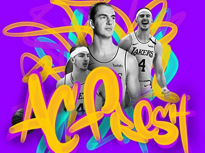 Alex Caruso alex caruso basketball graffiti hip hop illustration la lakers los angeles nba sports street street art