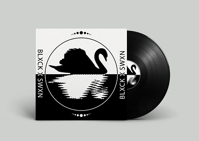 Black Swan | Album Artwork album art album cover album cover design balance concept monochromatic music cover swan vinyl cover