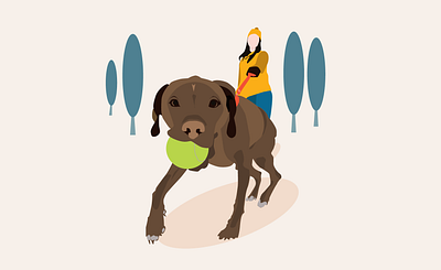 Dog Illustration_dog walk adobe illustrator branding dog illustration vector walk