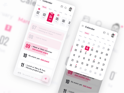 Calendar · App concept app app design application challange concept design mobile modern phone ux ui design