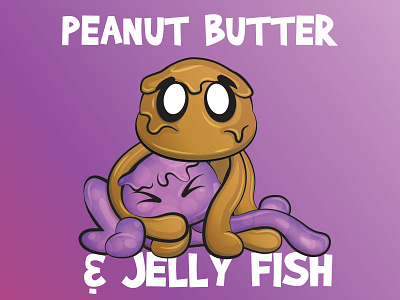 Peanut Butter & Jelly Fish adobe illustrator animals creature cute design fish illustration marine biology pbj vector