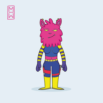 misha_the secret agent :) agent cartoons characters color digital fun ilustration improve secret work