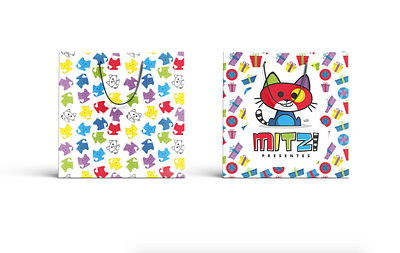 MitziGift Bag bag branding cat colorful colors cute design fun gift kids logo stationary stationery store