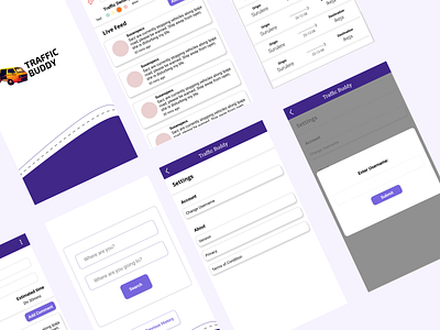Traffic Buddy app ui ui ux design ui design