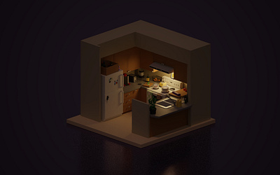 Spagett 3d blender low poly