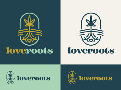 LoveRoots balm brand branding cannabis hemp identity logo love roots