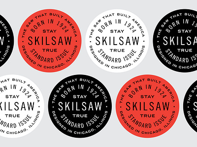 Skilsaw Badges badge branding lockup type typography