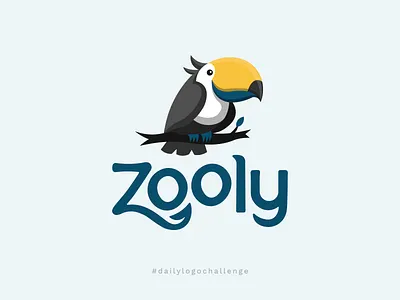 Daily Logo Challenge - Animal Logo "Zooly" animal bird bird icon bird logo blue blue logo clean daily logo challenge jungle jungle logo logo logo challenge nature nature logo toucan toucan logo vector z logo zoo zoo logo