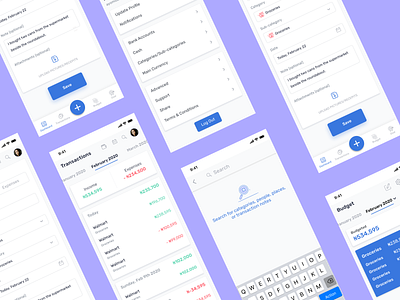 Expensa app ui ux design ui design