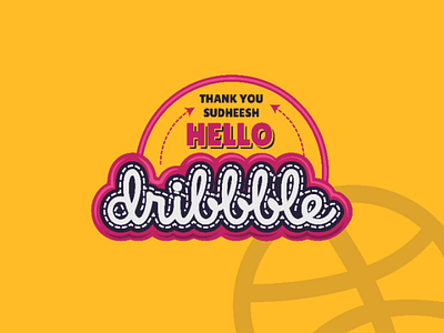 Hello dribbble! debut hello logo dribble design