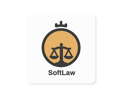 SoftLaw design flat illustration illustrator logo minimal simple typography ui vector