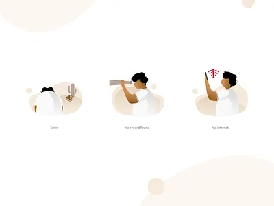 Illustratioins for error app character design error illustration ui