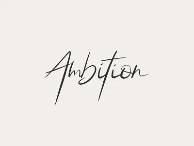 Ambition Fun Hand Lettering ambition calligraphy calligraphy logo cursive custom lettering custom logo hand drawn hand lettering ipad lettering letters logo designer procreate script type art typography