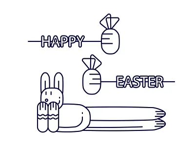 Happy Easter! cute cute animal design details easter easter bunny flat illustration minimalistic simple