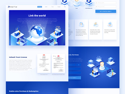 Web design for inVault 2.5d banner blockchain finance financial illustration isometric ui web 张小哈