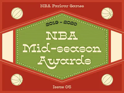 NBA Parlour Games -- Issue 05 badge basketball complementary hoops icon nba red retro sports