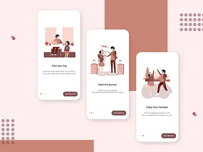 Onboarding Screen for Booking Flights App illustration ui ux