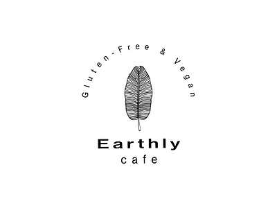 Earthly cafe logo cafe cafe logo earthly cafe gluten free logo logo design vegan