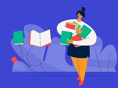 Illustration On Best Books for Designers business design flat design illustration netbramha ui ux website