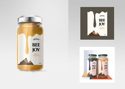 Honey Glass Jar Mockup brand design packaging design vector