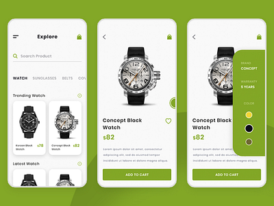 Watch App UI _ iOS adobe adobexd colour colours cost design dollar icon illustration logo models photoshop product app product details ui ux watch watercolor