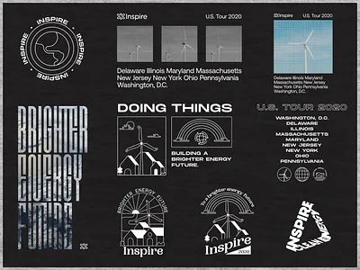 Inspire Tees apparel clean energy clothing clouds design environment fashion halftone illustration illustrator lettering minimal shirt design tee texture tshirt type typography vector wind turbine