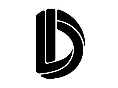 D for fun logo black negative space