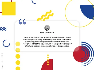 Daily UI 039 - Testimonials daily 100 challenge dailyui dailyui039 dailyuichallenge design forms mondrian mondrianizm quote testimonial ui uidesign uiux userinterface uxdesign webdesigner