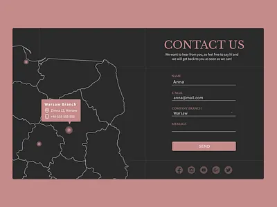DailyUI #028 - Contact us 100days app contact contact form contact page contact us dailyui design figma form location ui ux