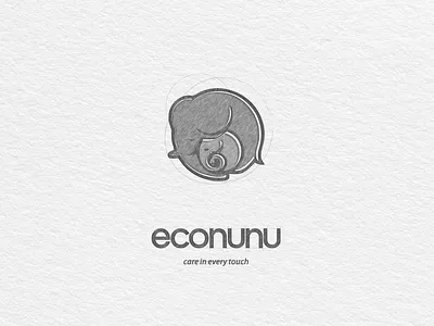 EcoNunu branding design flat icon logo minimal type typography vector website