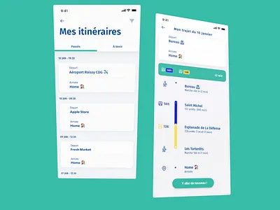 RATP Redesign Concept app apple clean modern ratp redesign ui