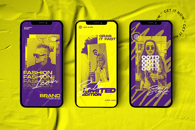 Instagram Stories template branding designs duotone fashion hypebeast instagram instagram story modern portfolio streetwear template