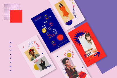 Instagram Stories Template branding brutalist design fashion girls illustration instagram stories instagram template minimalist minimalistic portfolio portfolio template social media templates youth