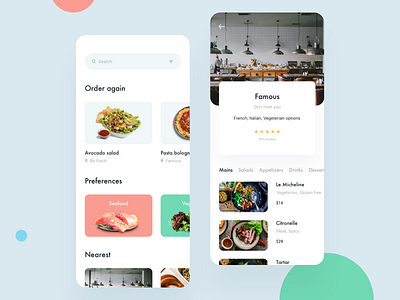 Daily UI 043 Food/Drink Menu app challenge cuisine dailyui dailyui042 delivery design drinks food grab mobile order phone product design restaurants uber eats ui ui details ui elements ux