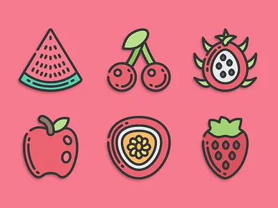 Fruit icons designer fruit icon designs icons icons design icons pack iconset illustration