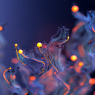 Stems 3d 3d design branches c4d cinema 4d design motion graphics organic redshift3d scifi stems xparticles