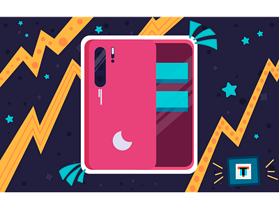 Top camera phones art camera cartoon cartoon illustration colors design illustration phone star top vector