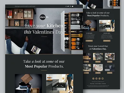 DaroLife Valentines Day E-Commerce HTML Email dailyui dailyuichallenge design ecommerce email design email marketing html html email kitchen luxury ui ui design web webdesign website