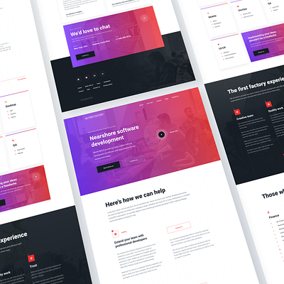 Landing Page: Software Development Company agency company design development landing page redesign software ui ux web webdesign website