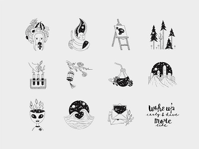 Too Creative for You art character design cosmic creative creative design cute icon icon design icon set icons icons pack inspirational line line icon linework outline outline icon planet vector vector art