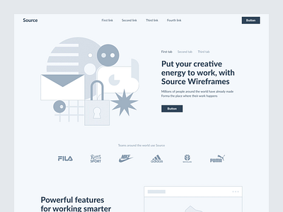 Source Wireframe Kit animation interface ui ui kit web design website website design