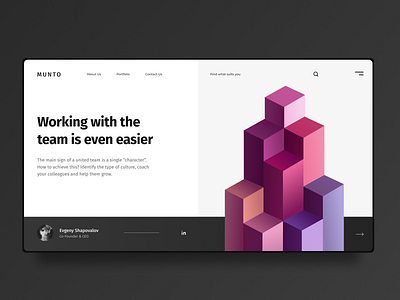 Munto 4d design dribbble illustration new ui ux vector web website