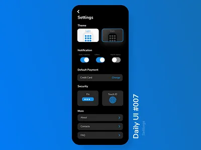 DailyUI #007 - Settings app dailyui dailyui 007 ios settings userinterface