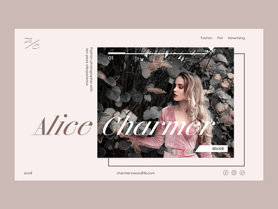 Website concept for a photographer design fashion figma homepage photography ui web woman