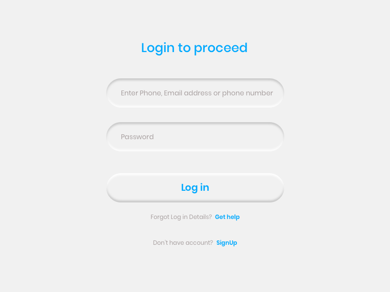 Neumorphism Soft UI_Login deign gotrendy neumorphism sketch trending ui user interface